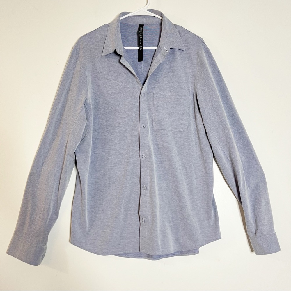 Lululemon commission blue harbor long sleeve button down shirt